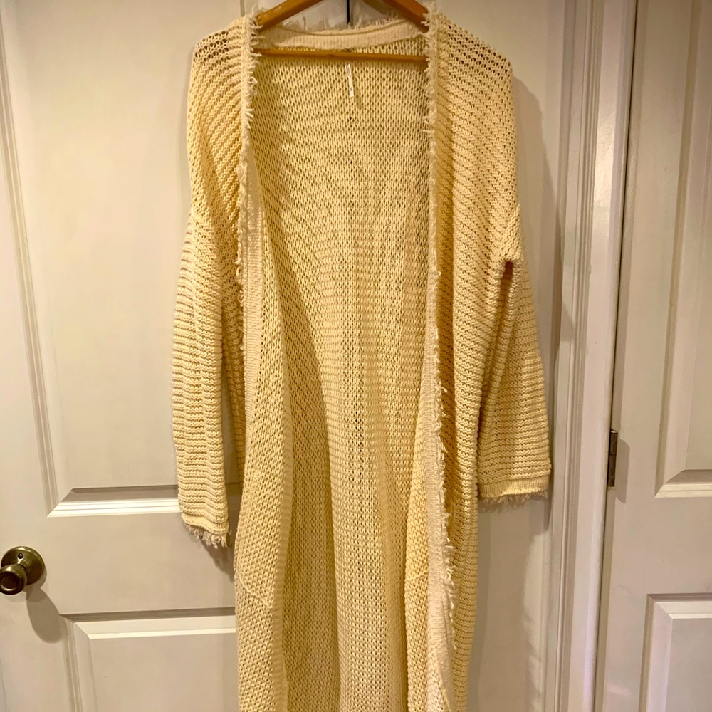 Cozy! Free People long cotton sweater coat 💃🏼